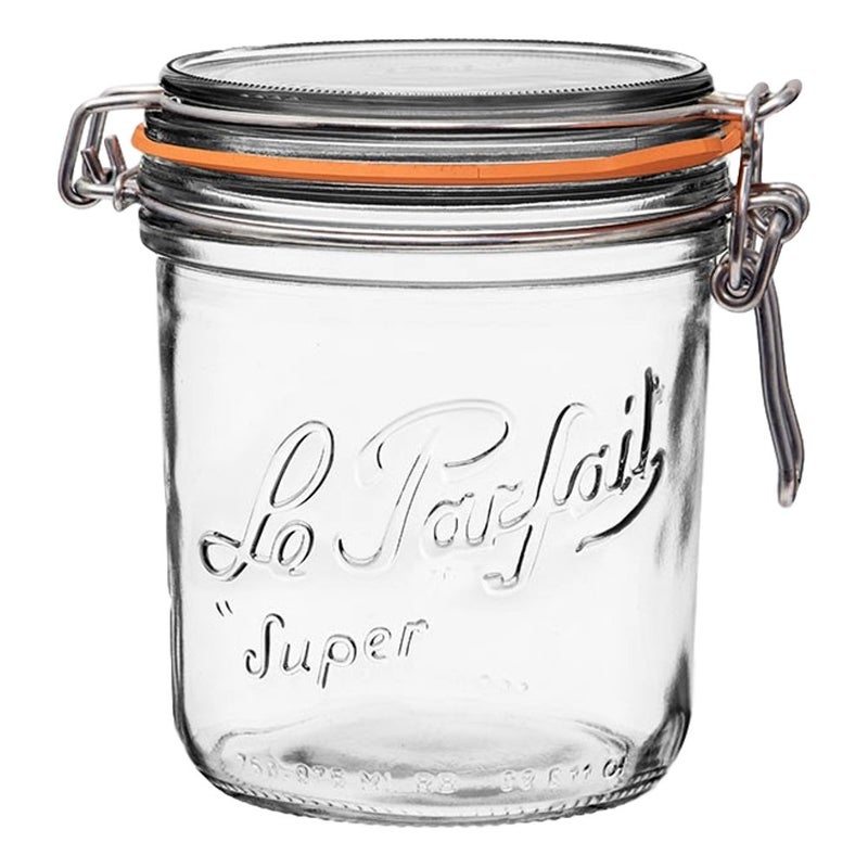 Le Parfait Super Terrine - 750ml French Glass Canning Jar w/Straight Body, Airtight Rubber Seal & Glass Lid, 24oz/Pint & Half (Single Jar) - Image 5